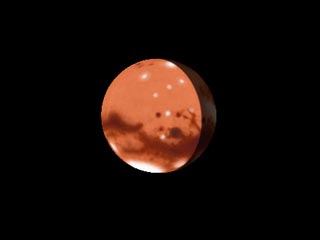 Simulationsbild von Mars am 27. August 2005 um 04h00 MESZ