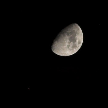 Mond und Mars am 08. Dezember 2006