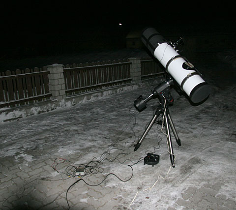Newton-Teleskop 1200/254 auf EQ6 + KIWI-OSD + GPS