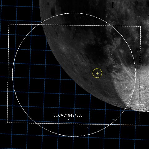 Estimated crash area of SMART-1 on moon