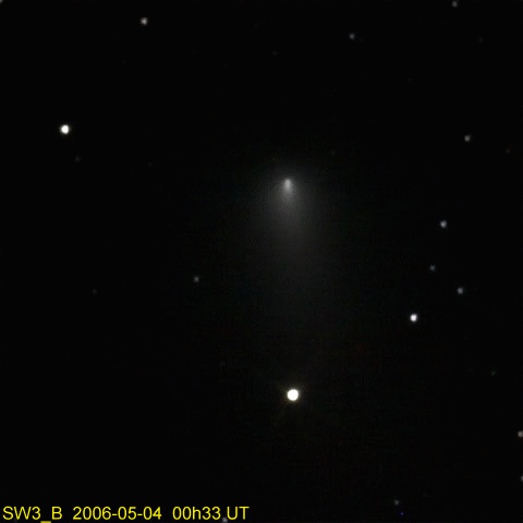Komet SW3 Fragment-B am 04. Mai 2006