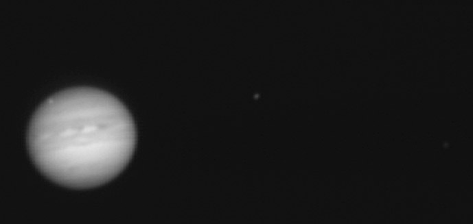Jupiter mit Ganymed, Io und Kallisto am 07. Juli 2007