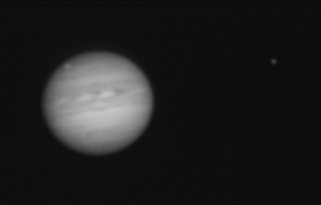 Jupiter mit Ganymed und Io am 07. Juli 2007