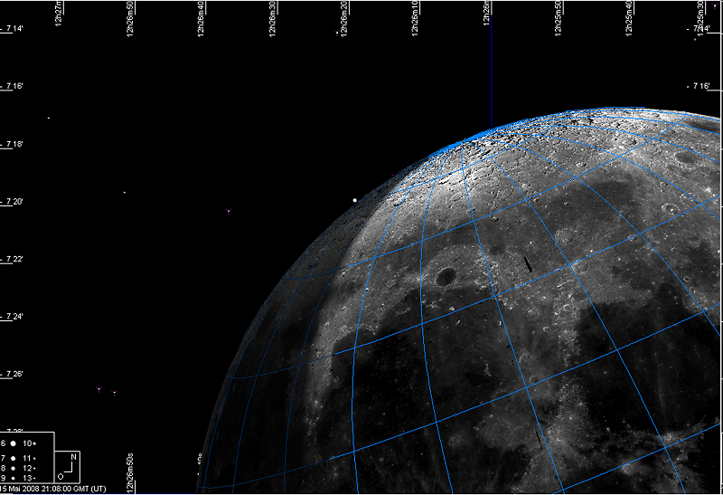 The earthmoon grazes the star SAO 138778