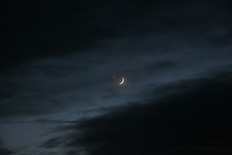 Venus, moon and Jupiter