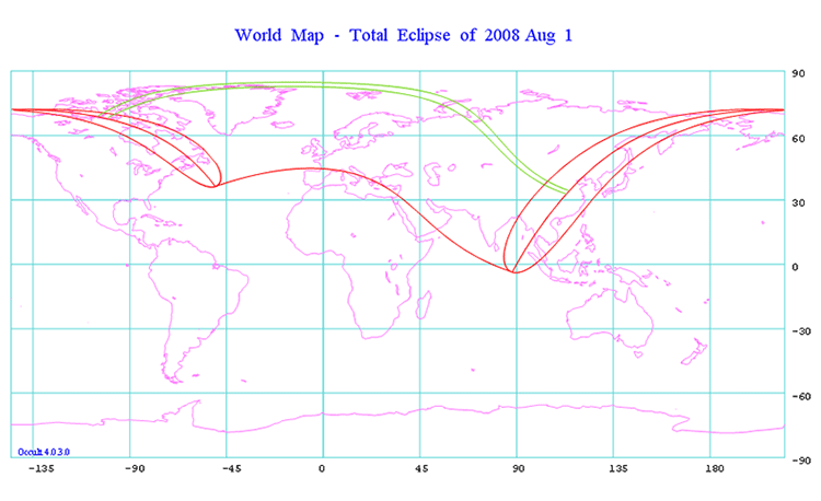 Verlauf der Sonnenfinsternis am 01.08.2008