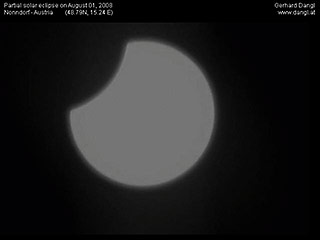 Partial eclipse video from Nonndorf (2008-08-01)