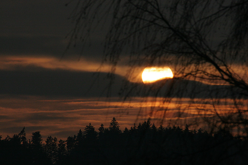 Sonnenuntergang, 02. Jänner 2009 um 15:49 MEZ