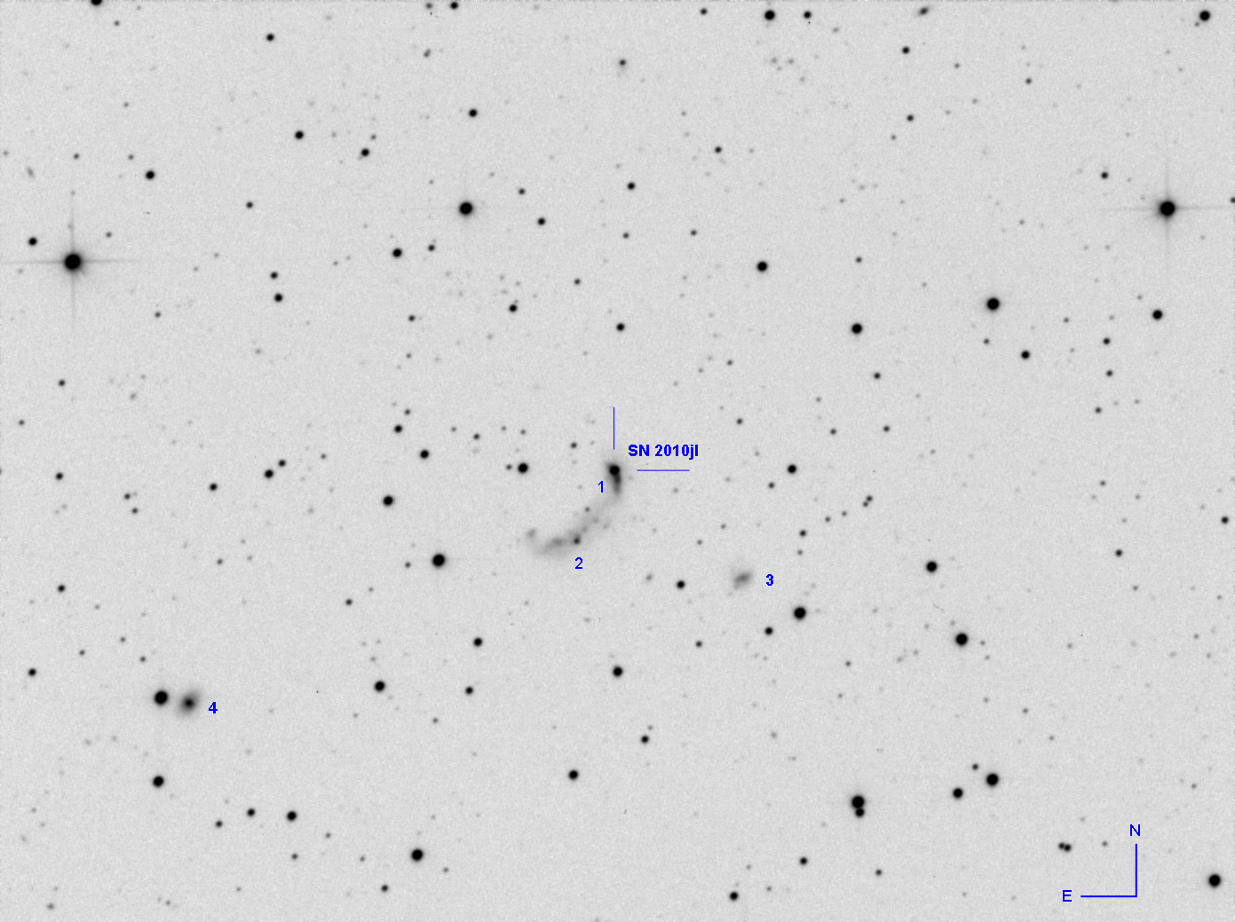 Supernova SN2010j am 14. November 2010