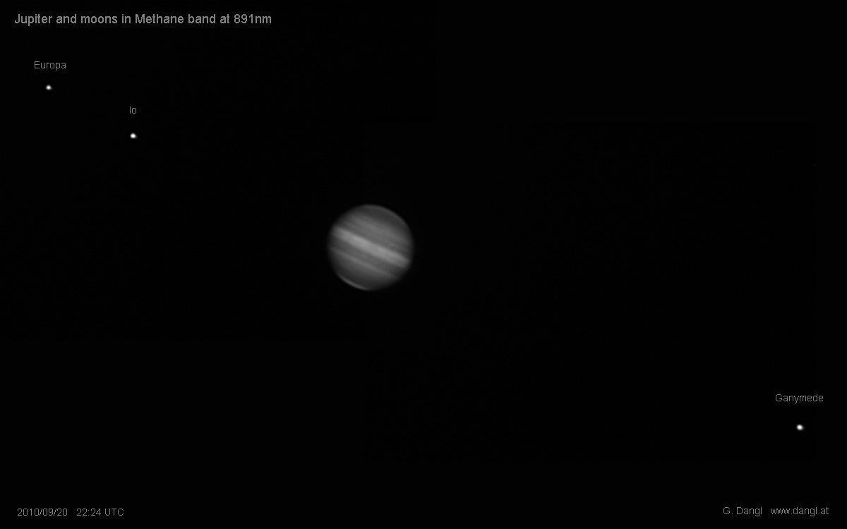 Jupiter am 20. September 2010 im Methanband