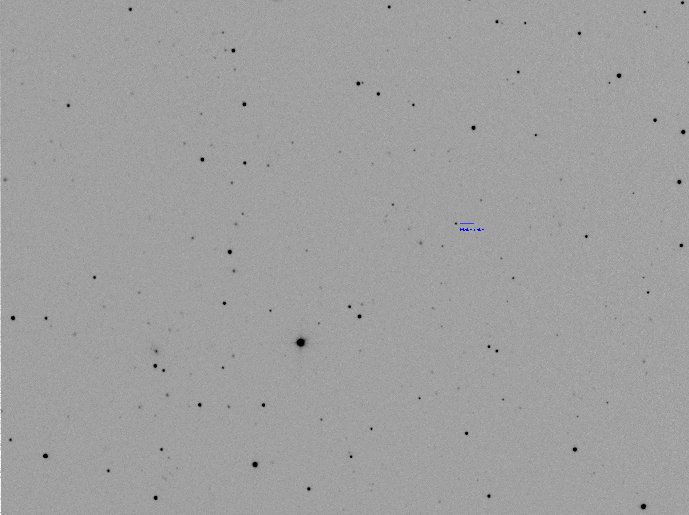 Zwergplanet Makemake am 04. April 2010 um 00:45 UTC