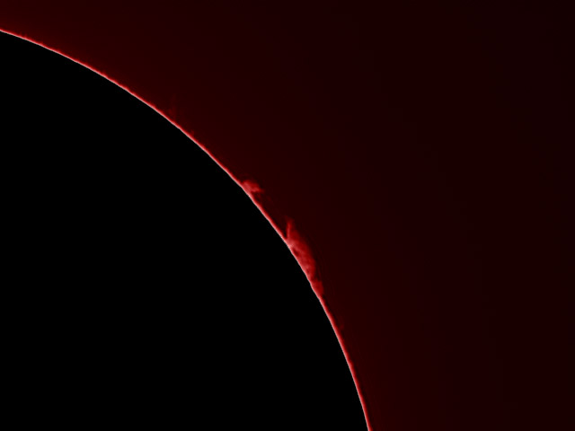 Protuberanzen im H-alpha Licht