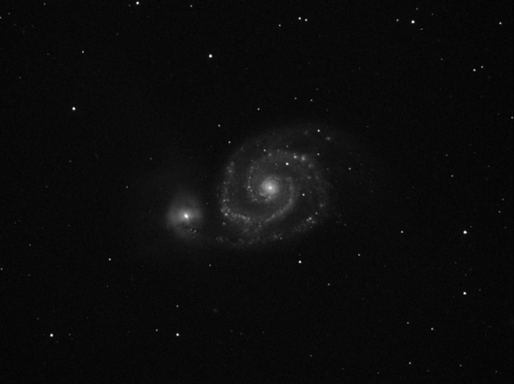 Whirlpool Galaxie M51 im Licht der Wasserstofflinie H-alpha