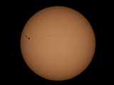 Sonne mit den Sonnenflecken Nr. 11265, 11301 und 11302