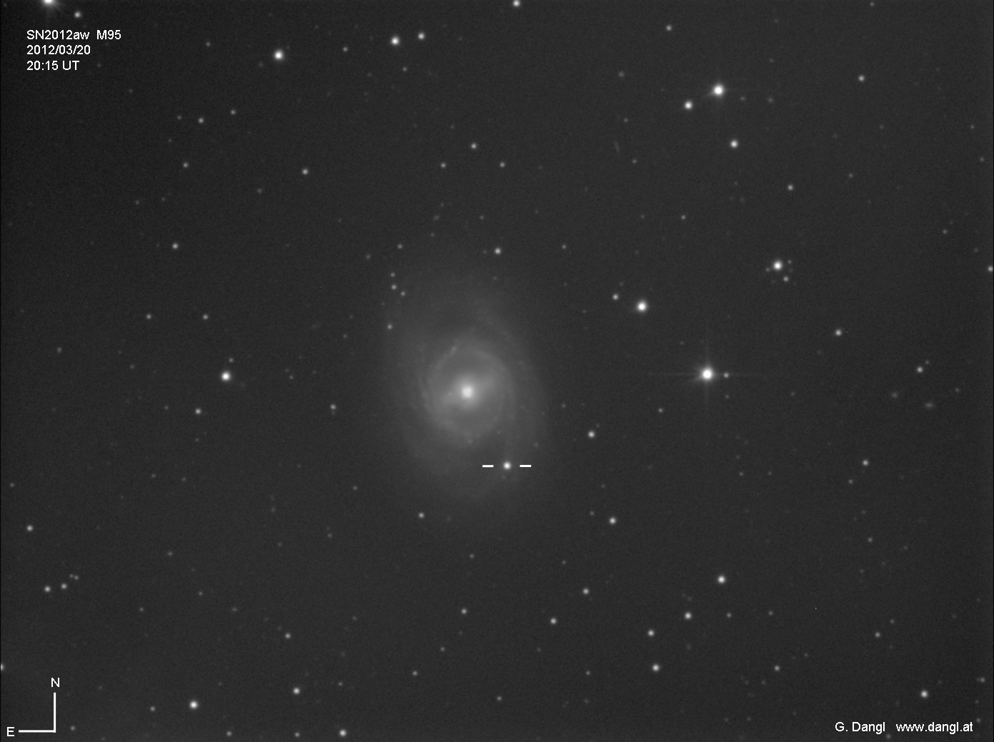 Supernova SN2012aw am 20. März 2012
