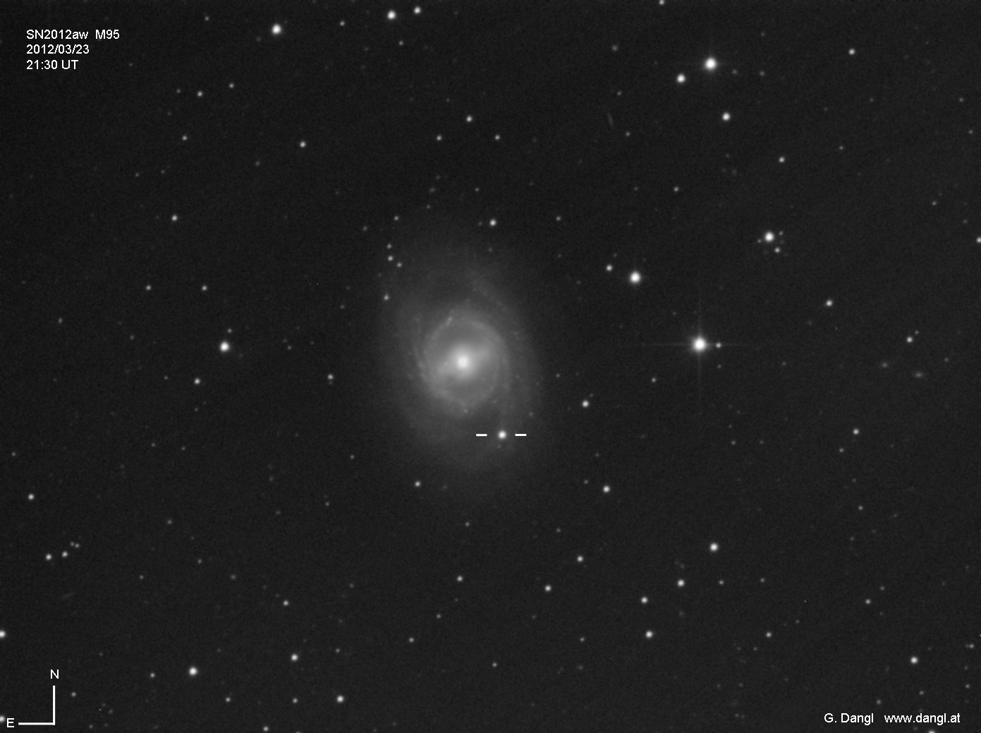 Supernova SN2012aw am 23. März 2012