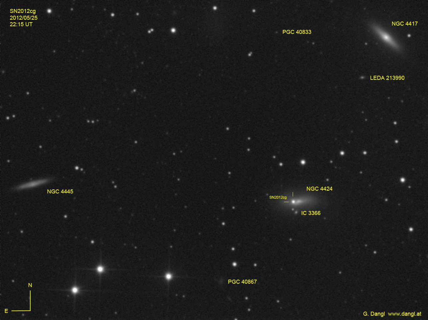 Supernova SN2012cg am 25. Mai 2012
