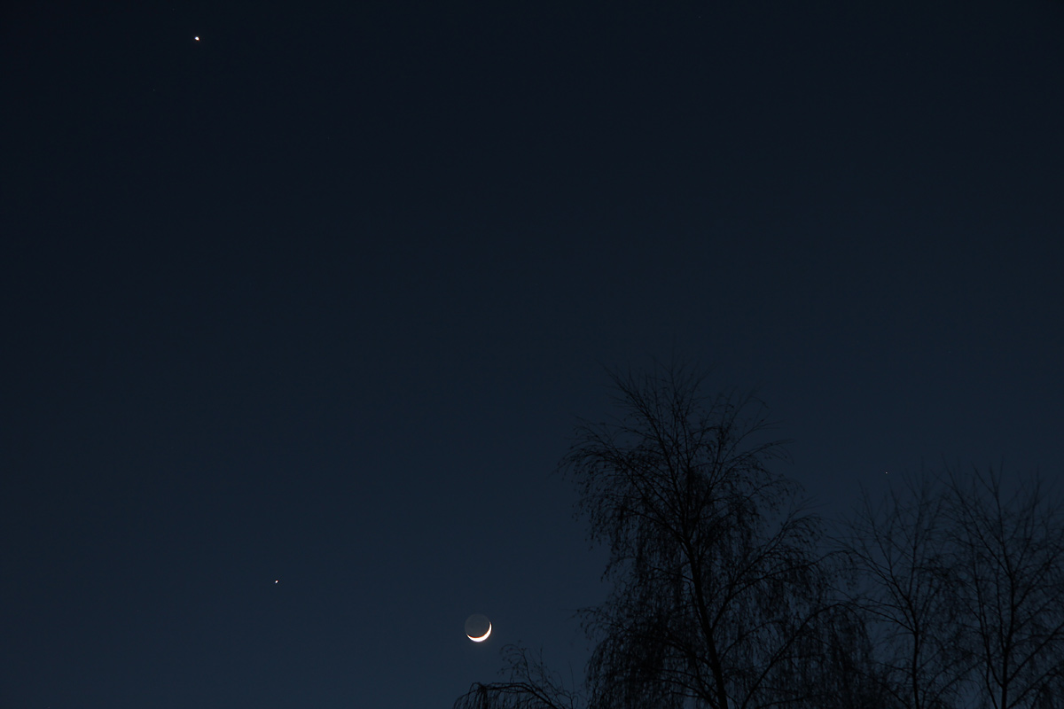 Mond, Venus und Jupiter