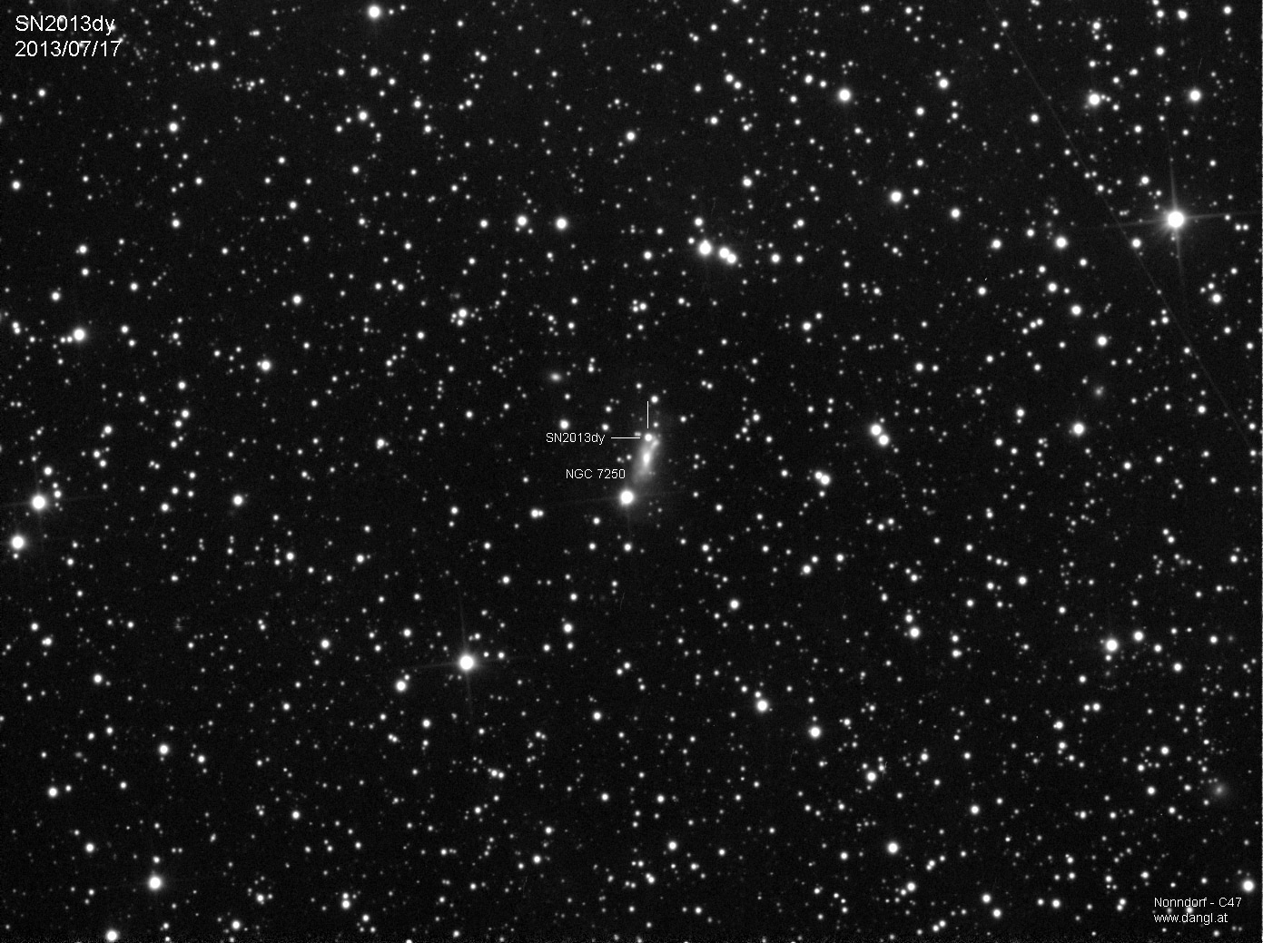 Supernova SN2013dy am 10. Juli 2013
