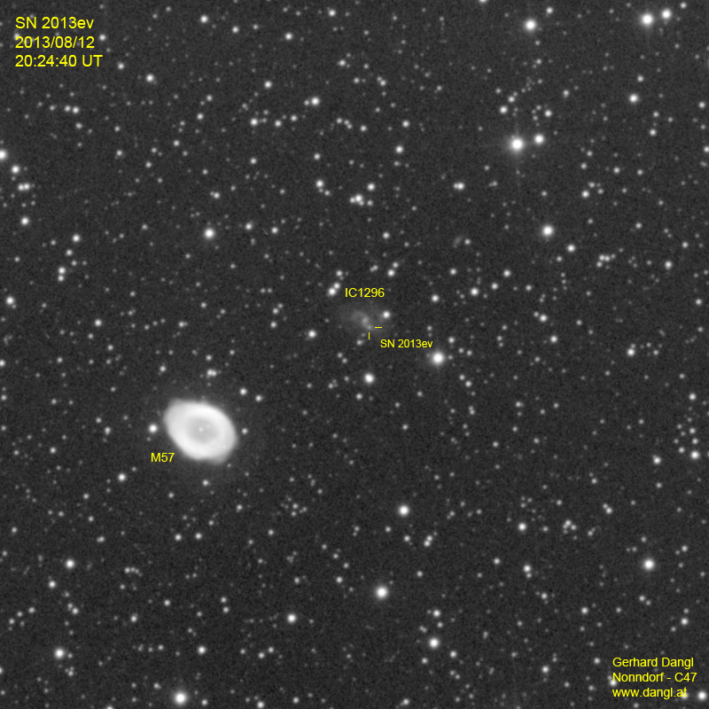 Supernova SN2013ev am 12. August 2013