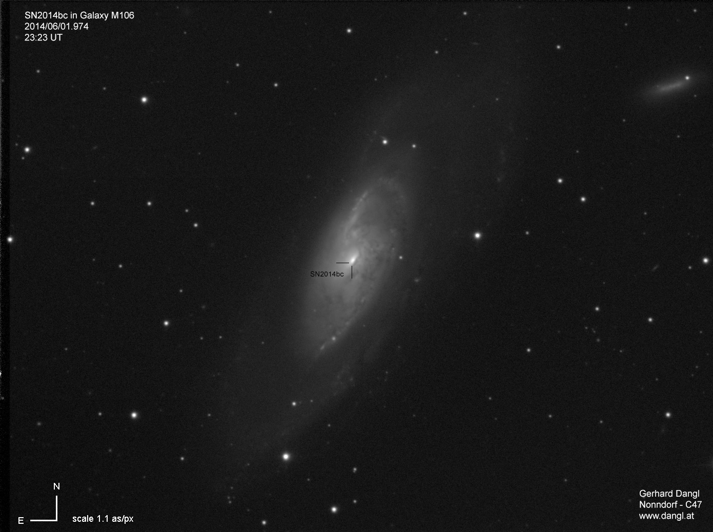 Supernova SN2014bc am 01. Juni 2014