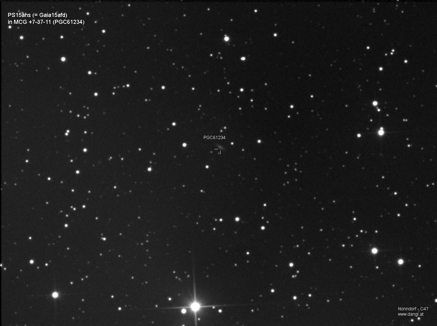 Supernova PS15ahs (= Gaia15afd) am 04. August 2015