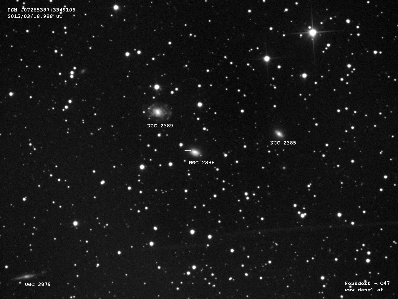 Supernova PSN J07285387+3349106 am 18. März 2015