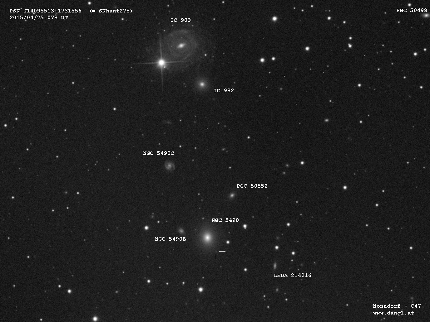 Supernova PSN J14095513+1731556 (= SNhunt278) am 15. April 2015