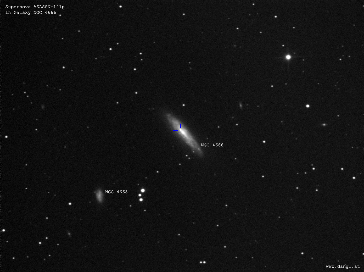Supernova ASASSN-14lp am 15. Februar 2015