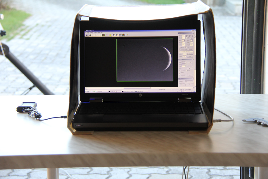 Begegnung von Mond und Aldebaran am 21. April 2015