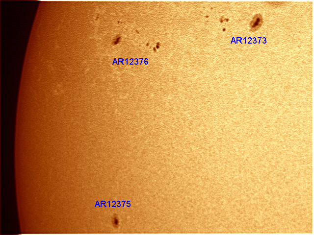 Sonne mit Aktivregionen