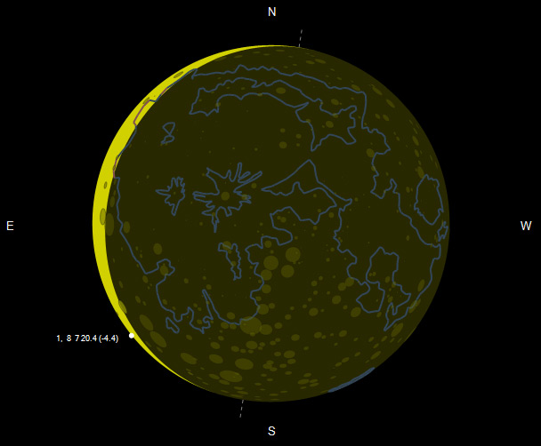Bedeckung von Planet Venus am 19. Juni 2020