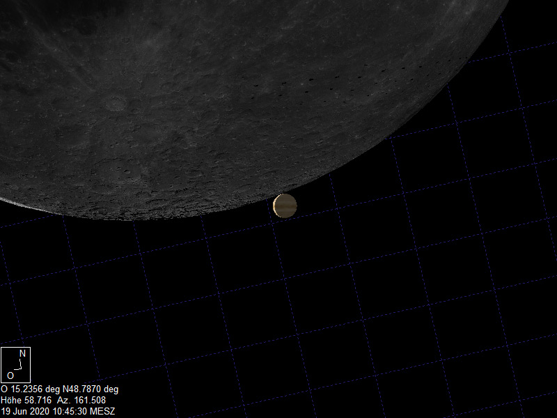 Ende der Bedeckung vom Planet Venus um 08:45 UTC