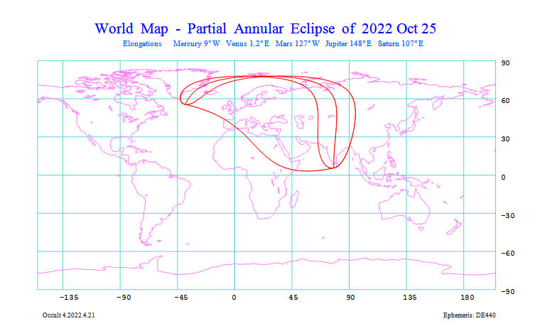 Verlauf der Sonnenfinsternis am 10.06.2021