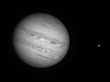Jupiter mit dem Roten Großen Fleck und Mond Europa