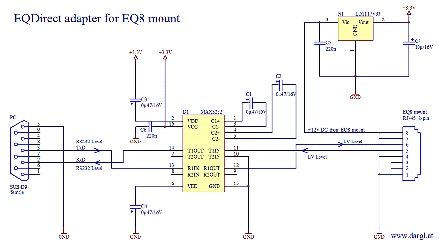 EQ8 EQDirect adapter schematic