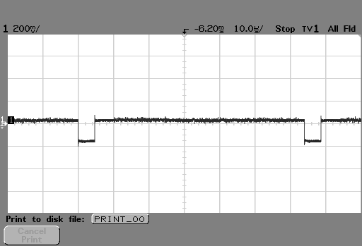 Line signal with dark image contents