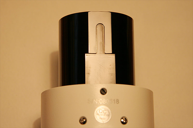 The flattened tube of the focuser