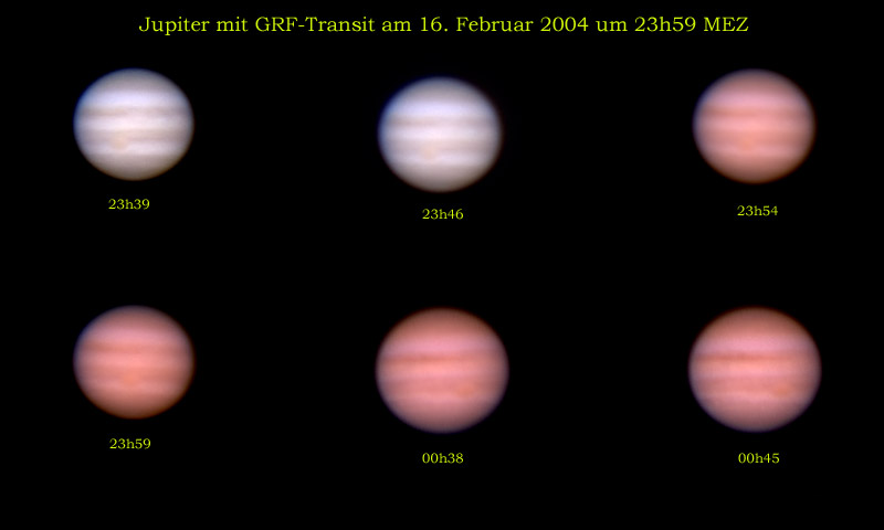 Jupiter am 16. Februar 2004