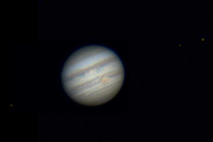 Jupiter + GRF mit den Monden Io, Europa und Ganymed am 14. April 2004